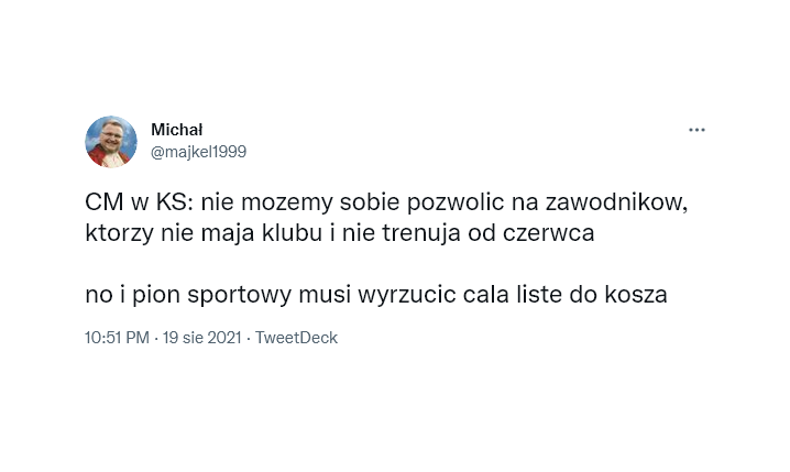 Michniewicz ORZE pion sportowy Legii